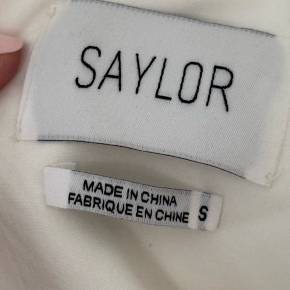 SAYLOR Karen Cream Lace Flutter Sleeve Mini Sundress Montauk Size S NWT - Picture 8 of 11